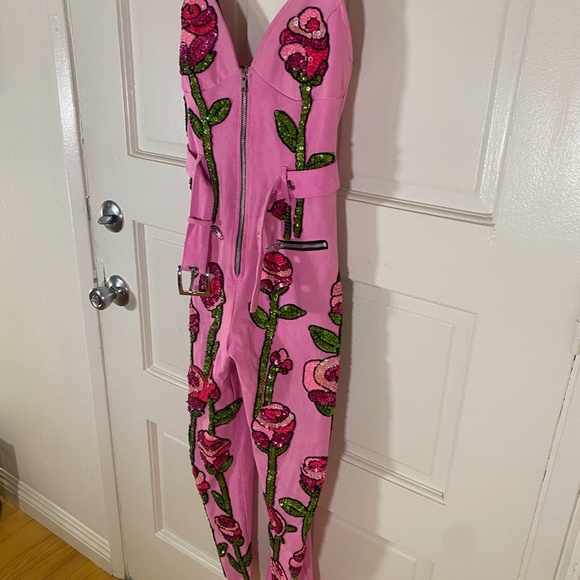 Discount Universe Pink Roses Bodysuit / Jumpsuit - Picture 7 of 10